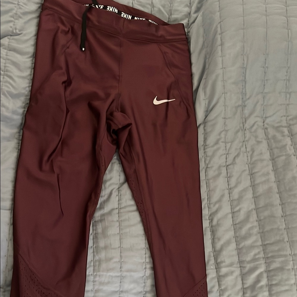 Nike Burgundy Performance Leggings